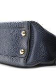 Signature Grain Small Clifton Bag Navy Blue