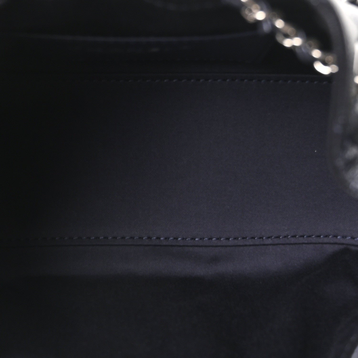 Metallic Caviar Quilted Mini CHNL 25 Handbag Dark Blue
