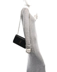 Grain De Poudre Medium Classic Monogram Kate Satchel Black