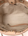 Mixed Fibers Small Deauville Tote Beige
