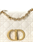 Supple Calfskin Cannage Medium Caro Bag Ivory