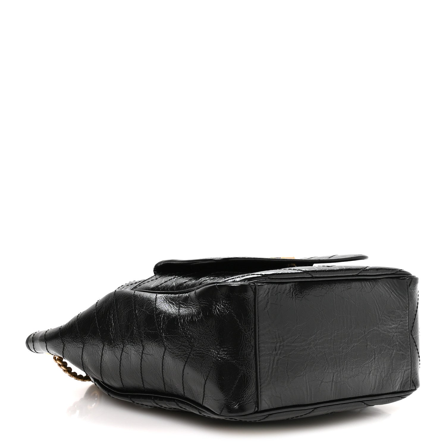 Crinkled Calfskin Matelasse Monogram Niki Multipocket Shopping Tote Black