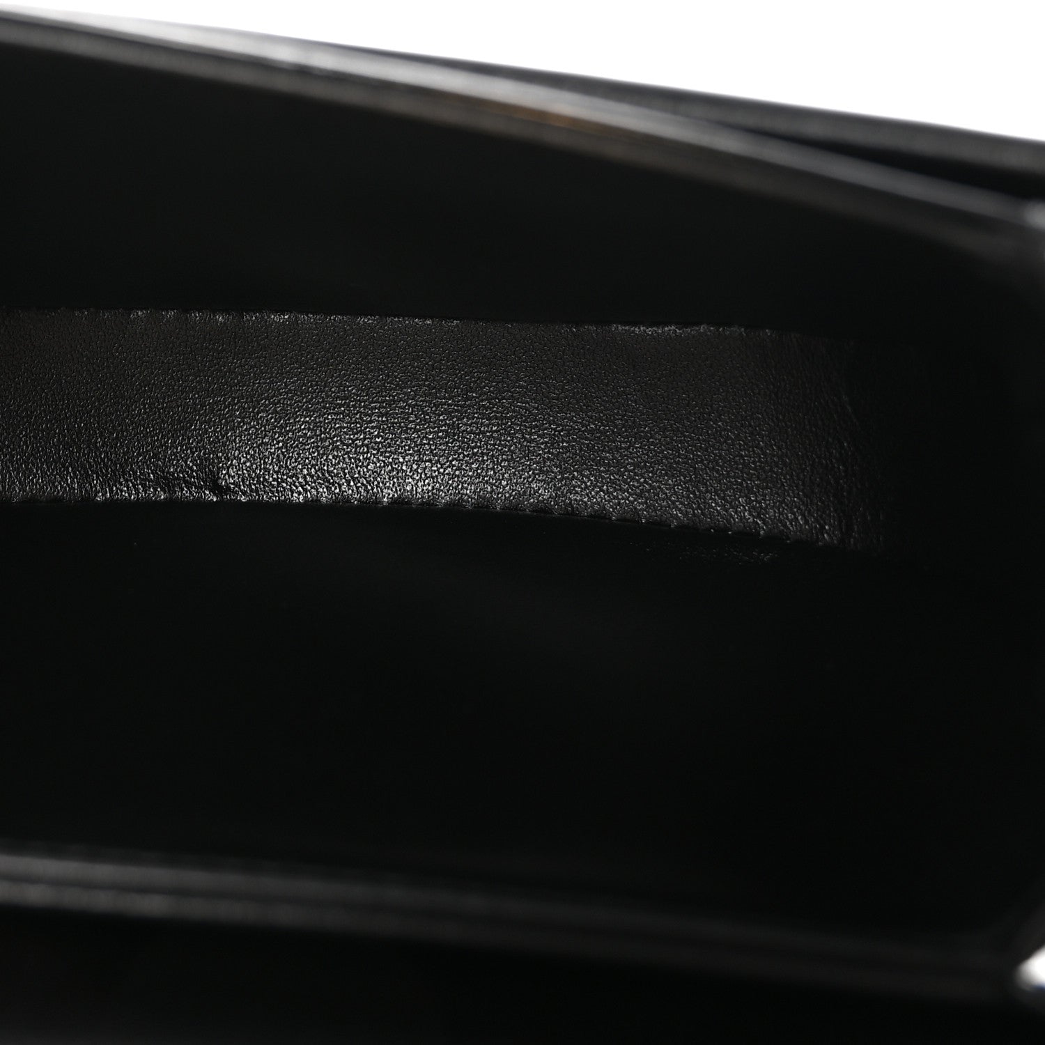 Patent Calfskin Triomphe Mini Besace Clea Black