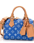 Calfskin Monogram Speedy P9 Bandouliere 20 Blue