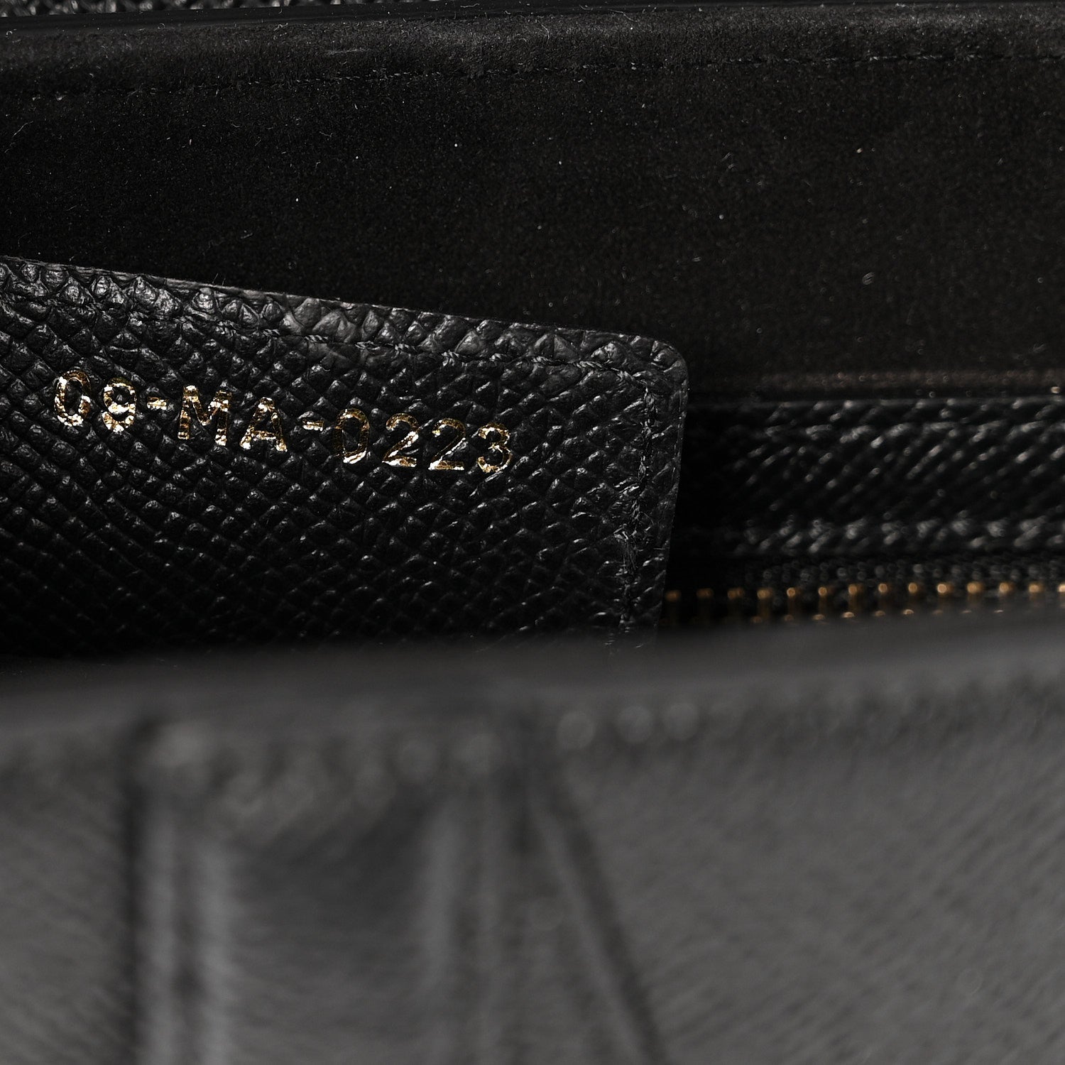 Grained Calfskin Saddle Bag With Strap Black