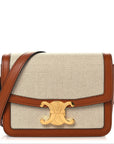 Textile Natural Calfskin Teen Triomphe White Tan