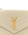Grain De Poudre Matelasse Chevron Monogram Envelope Chain Wallet Crema Soft