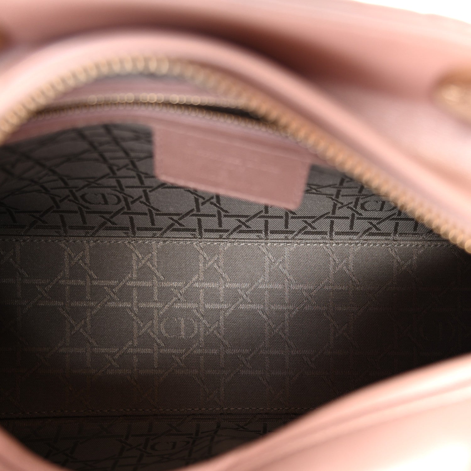 Pearly Lambskin Cannage Medium Lady D1OR Lotus