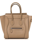 Drummed Calfskin Micro Luggage Dune