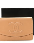 Caviar Timeless CC Wallet on Chain WOC Beige