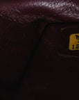 Distressed Patent Quilted Medium Double Flap Black