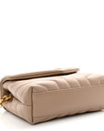 Calfskin Y Quilted Monogram Toy Loulou Crossbody Bag Dark Beige