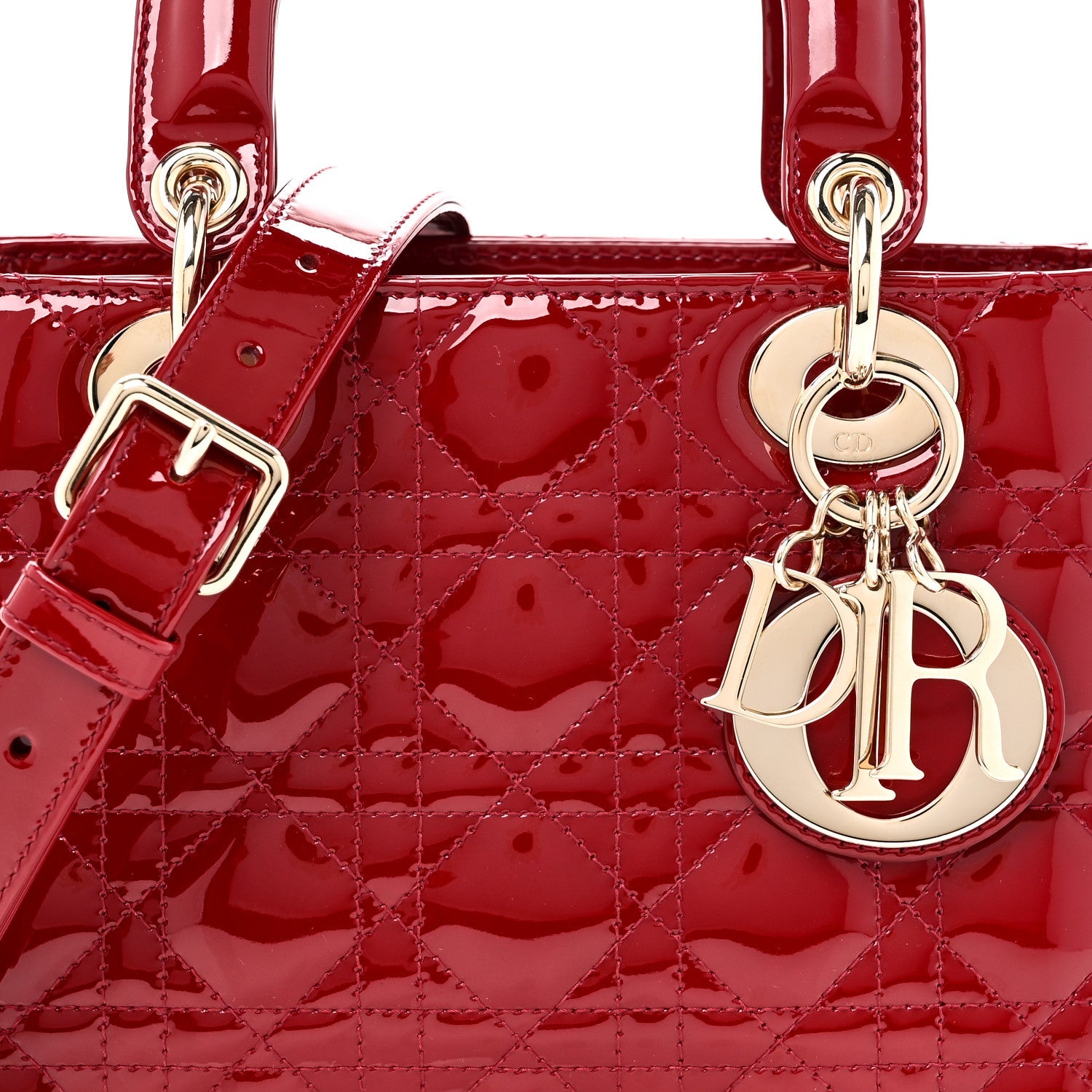 Patent Cannage Small Lady D1OR Cherry Red