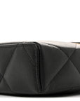Caviar Quilted Top Handle Slim Vanity With Chain Black