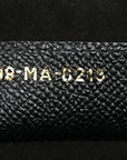 Grained Calfskin Saddle Bag With Strap Black