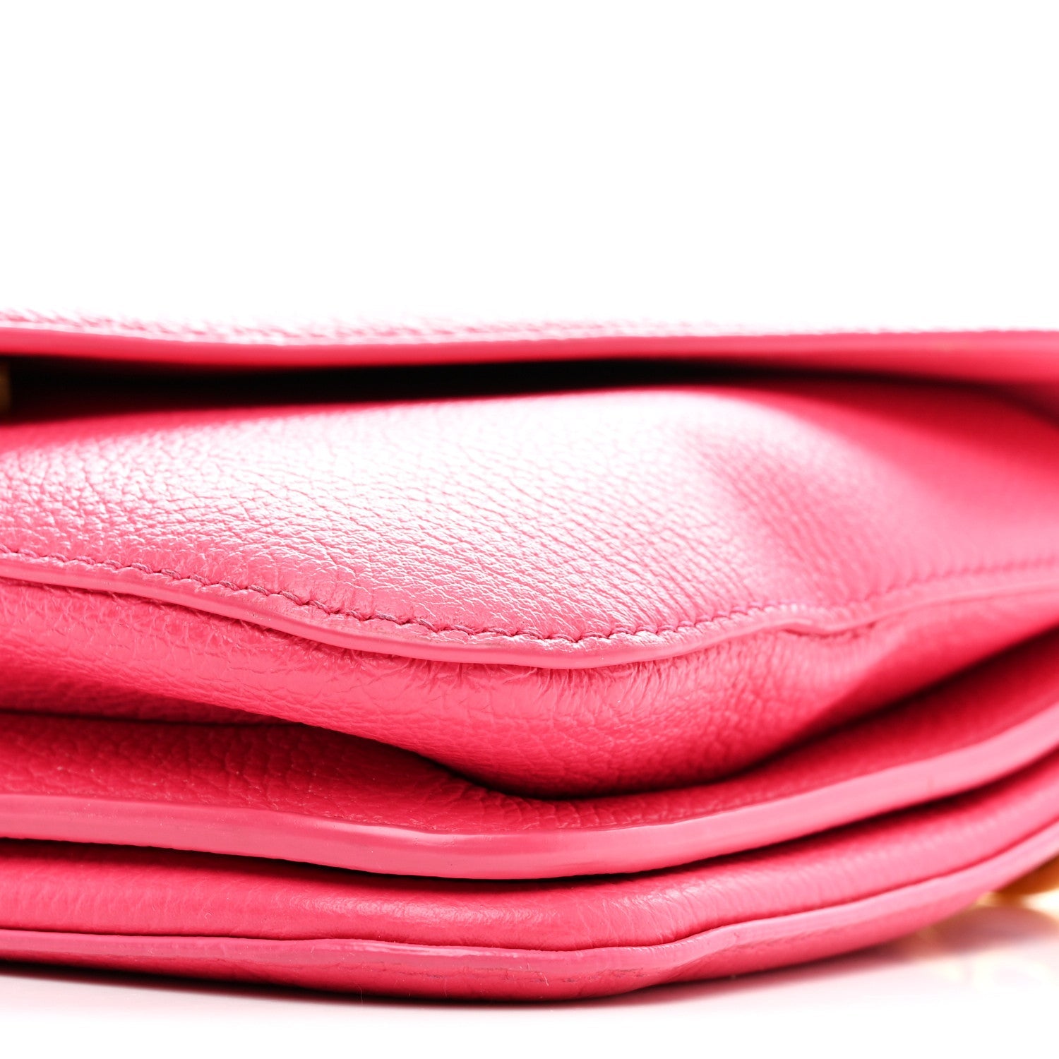 Calfskin Mount Envelope Bag Pink
