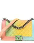 Caviar Quilted Medium Cuba Rainbow Boy Flap Multicolor