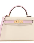 Epsom Horseshoe Mini Kelly Sellier 20 Craie Mauve Sylvestre