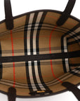 Grainy Calfskin Mini Reversible Tote Peat Sand