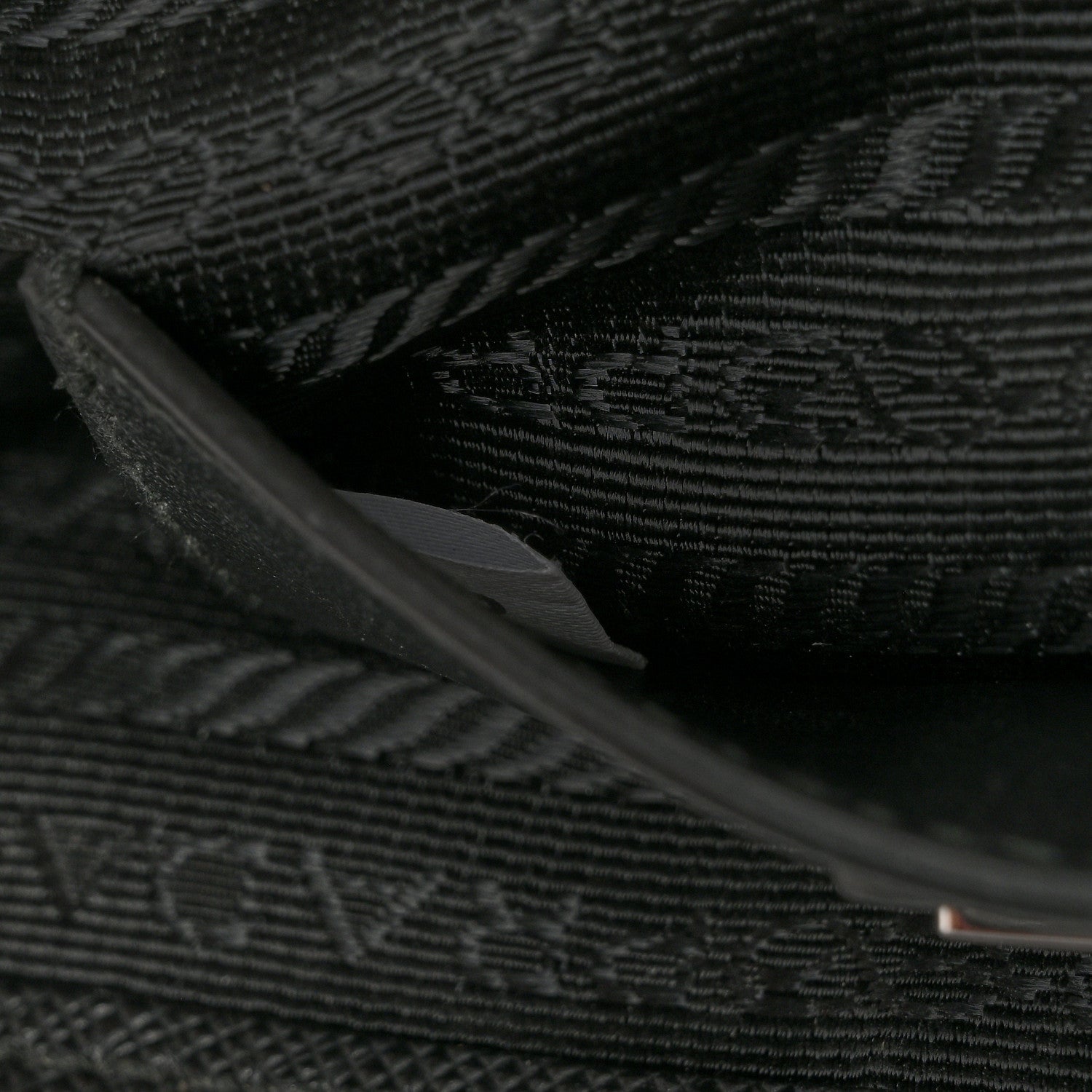 Re-Nylon Saffiano Triangle Shoulder Bag Black