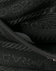 Re-Nylon Saffiano Triangle Shoulder Bag Black