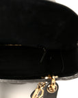 Metallic Lambskin Cannage Small My ABCD1OR Lady D1OR Dark Silver