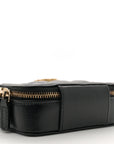 Caviar Quilted Mini Boy Clutch With Chain Black