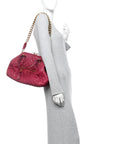 Calfskin Quilted Leather Stam Bag Pink