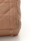 Ultra Matte Calfskin Cannage Medium Lady D1OR Beige
