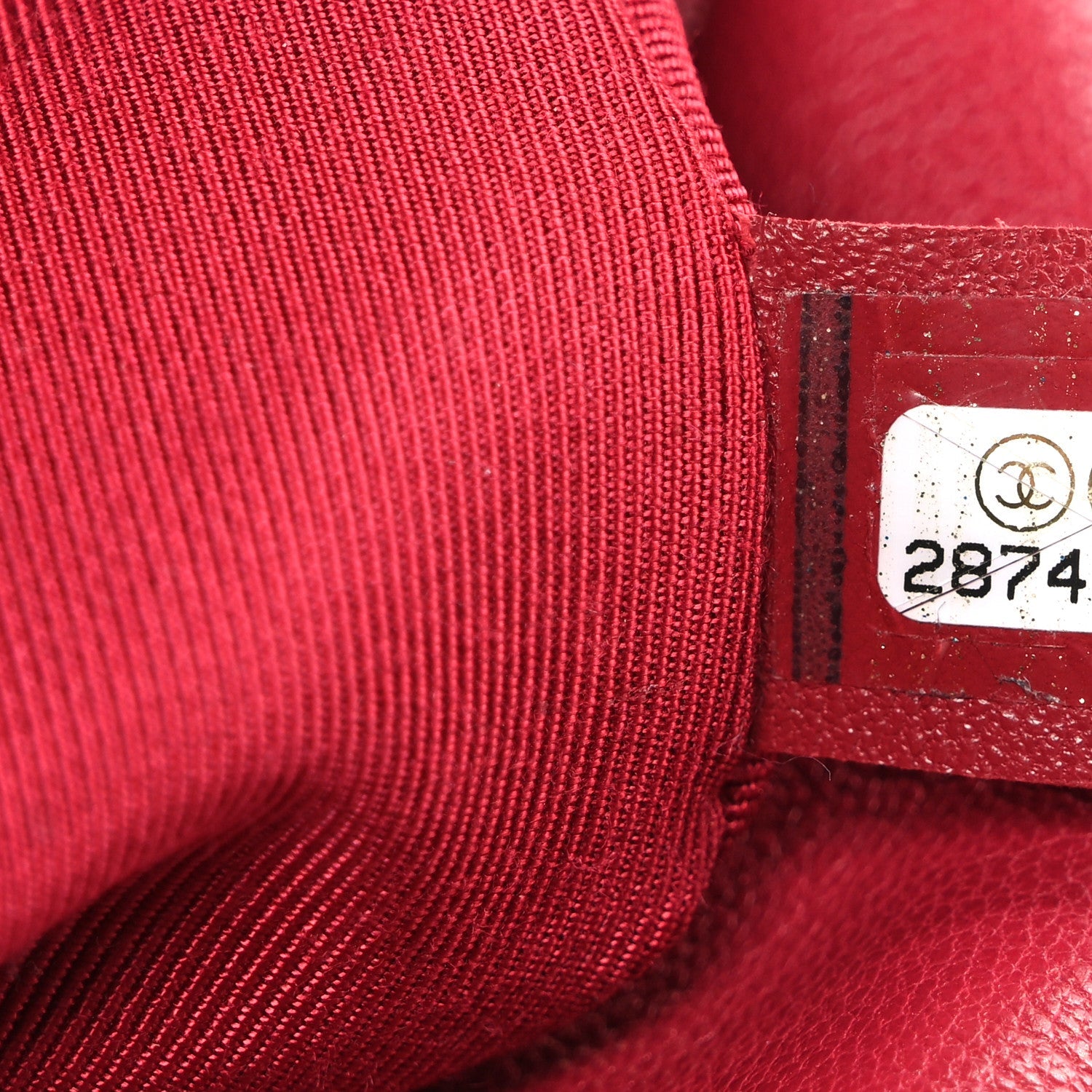 Lambskin Quilted Large CHNL 19 Flap Red