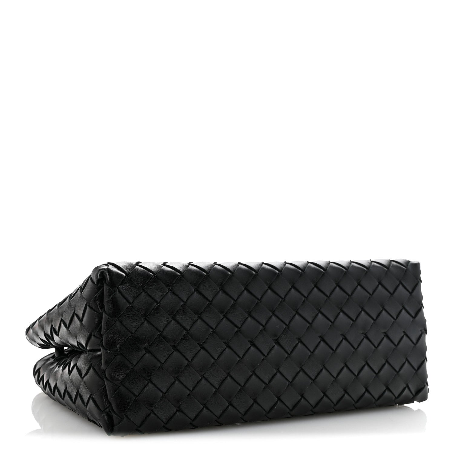 Nappa Intrecciato Small East West Andiamo Shoulder Bag Black