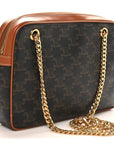 Triomphe Canvas Calfskin Medium Patapans Tan