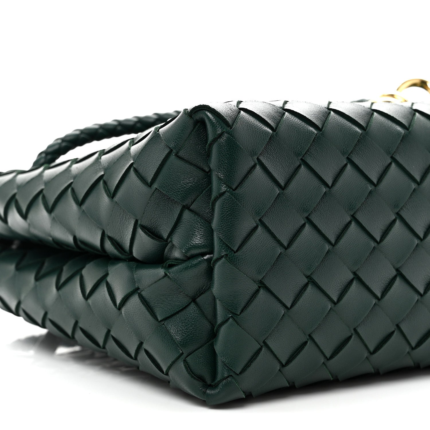 Nappa Intrecciato Small Andiamo Shoulder Bag Emerald Green