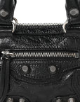 Agneau Arena Crystal Neo Nano Cagole Handbag Black