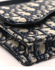 Oblique Saddle Belt Bag Blue