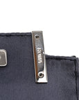 Sequin Paillettes Shiny Nappa Sex and the City Nano Maxi Buckle Baguette Charm Blue