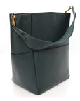 Soft Grained Calfskin Sangle Bucket Bag Amazone