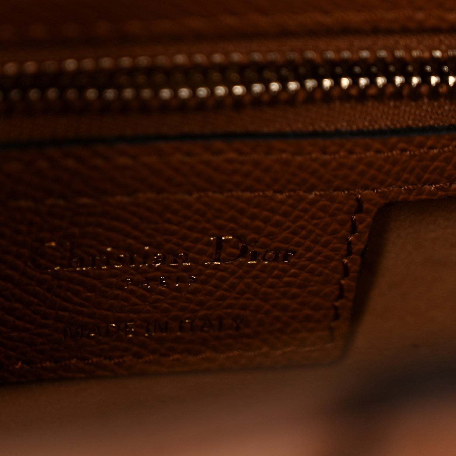 Grained Calfskin Saddle Bag With Strap Camello
