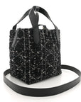Tweed Cannage Small Vertical Toujours Black