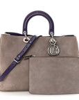 Suede Large D1ORissimo Tote Purple