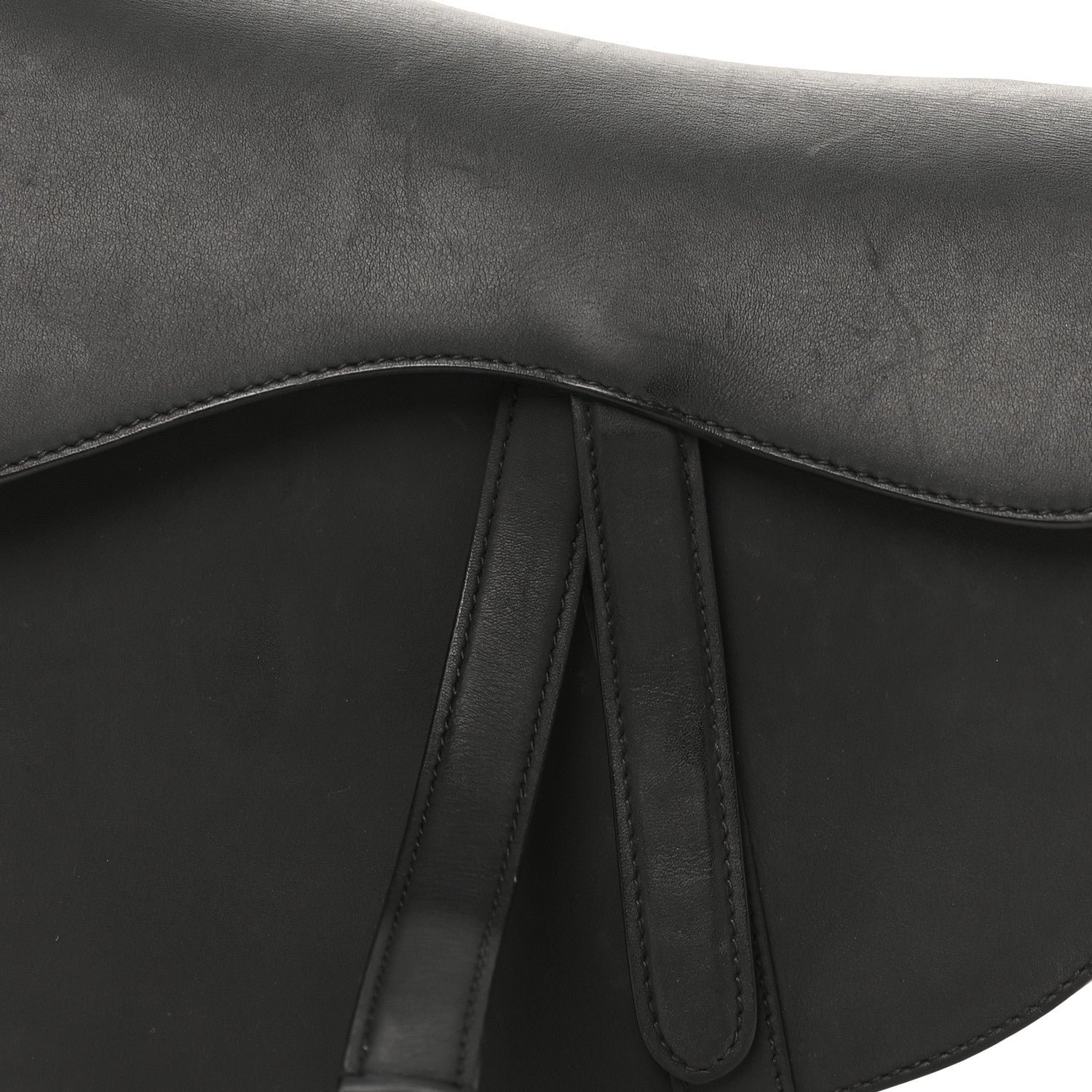 Ultra Matte Calfskin Saddle Bag Black
