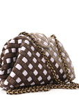 Suede Intrecciato Small The Lauren 1980 Clutch With Chain Praline Musk Washed Brownie