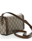 GG Supreme Monogram Mini Horsebit 1955 Shoulder Bag Beige Brown Sugar