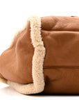 Lambskin Shearling Medium Deauville Tote Brown