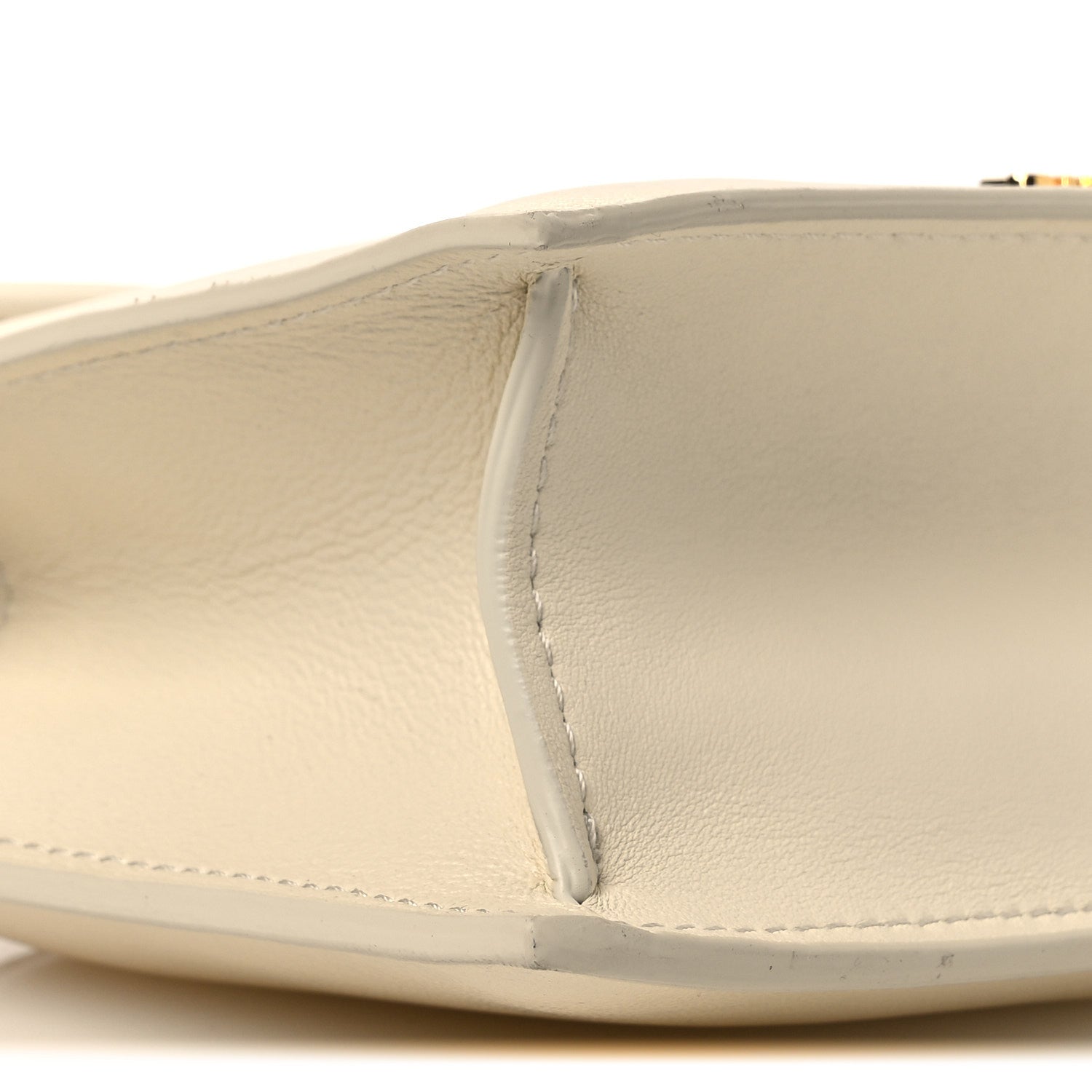 Smooth Calfskin La Petite Pochette Rond Carre Light Ivory