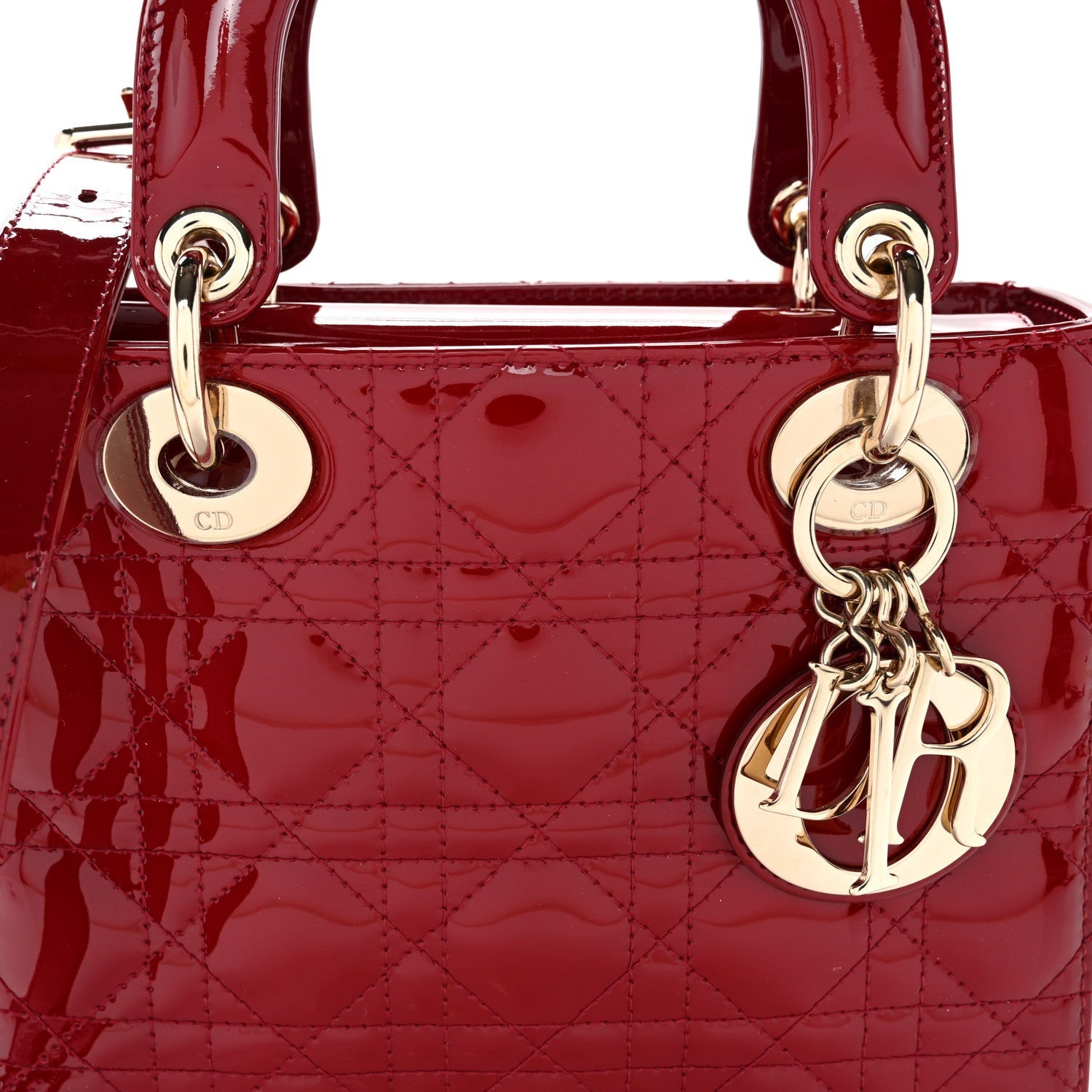Patent Cannage Small Lady D1OR Cherry Red