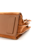 Suede Calfskin Studded Small Sac De Jour Caramel Cognac