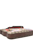 Soft GG Supreme Monogram Courrier Web Medium Flat Messenger Bag Beige New Acero Multicolor