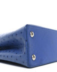 Ostrich Capucines MM Saphir