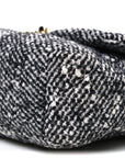 Tweed Quilted Medium CHNL 19 Flap Grey